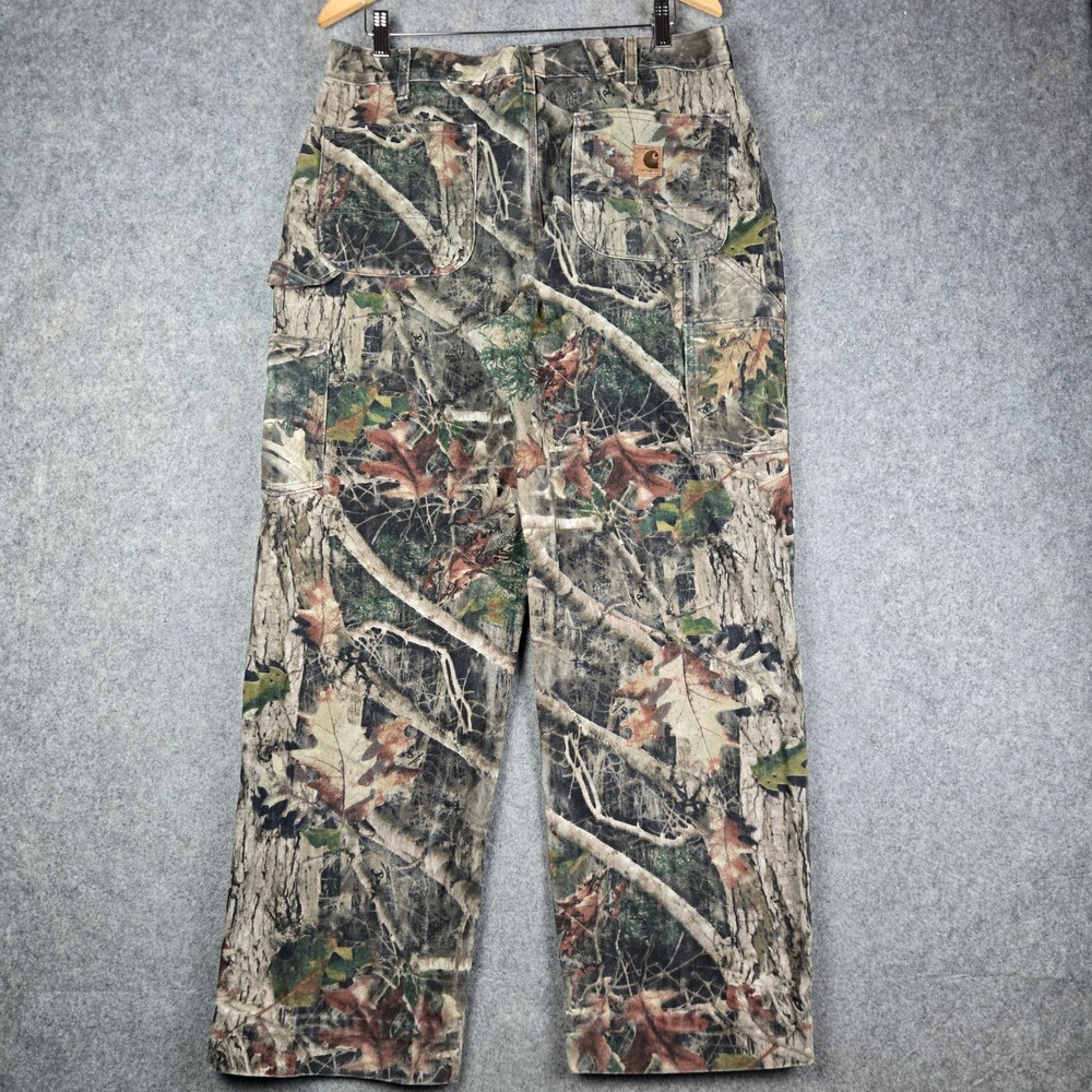 Carhartt Carpenter Pants Mens 36x30 Camo RealTree Xtra Dungaree Workwear Canvas